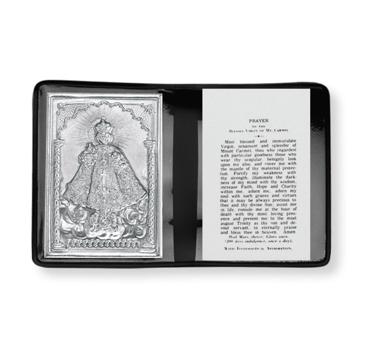 Infant of Prague Metal Plaque in Folder 107