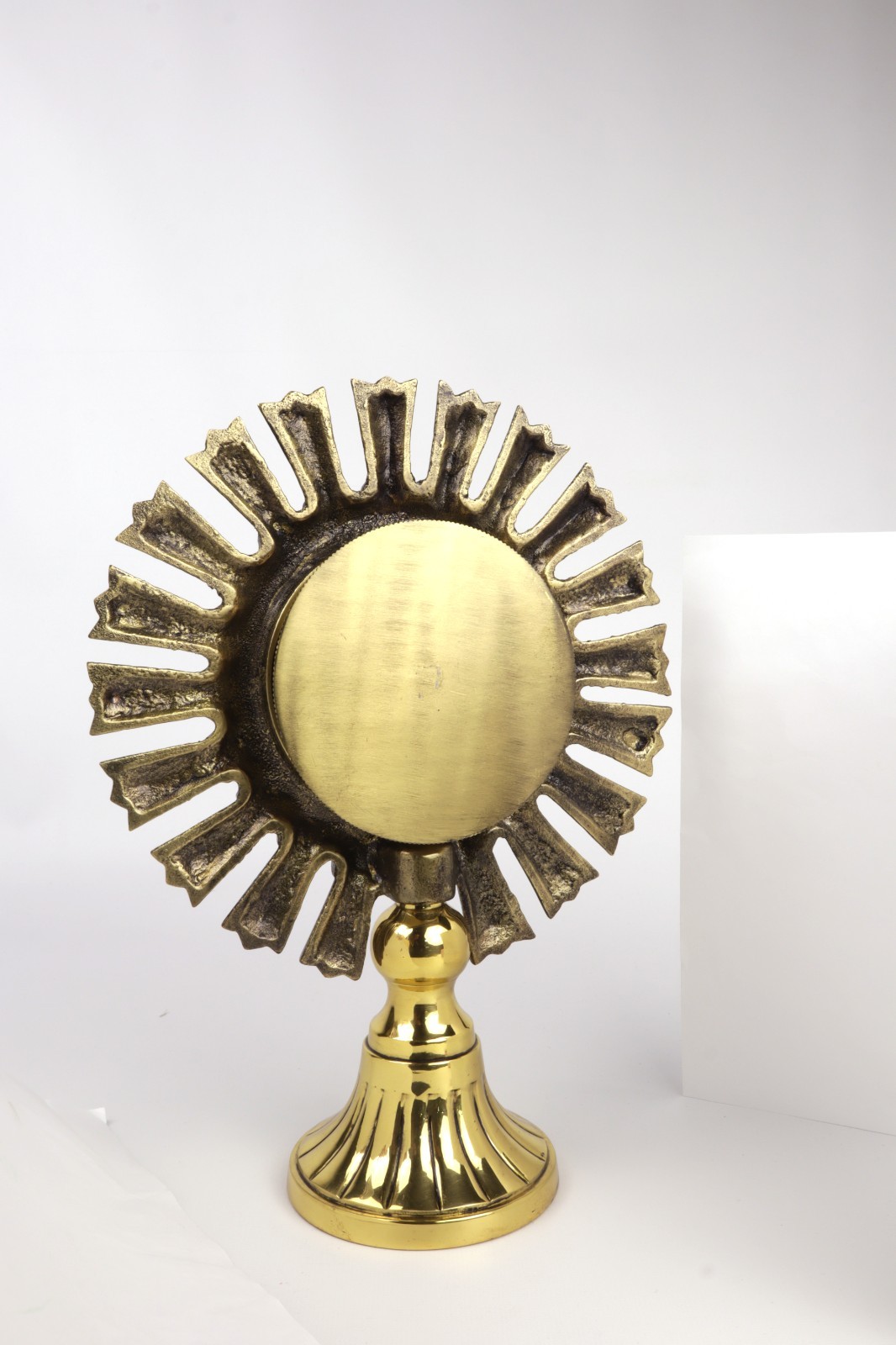 Antique Style Polished Brass Sunburst Reliquary For Church/Home Use 10.5 Inches