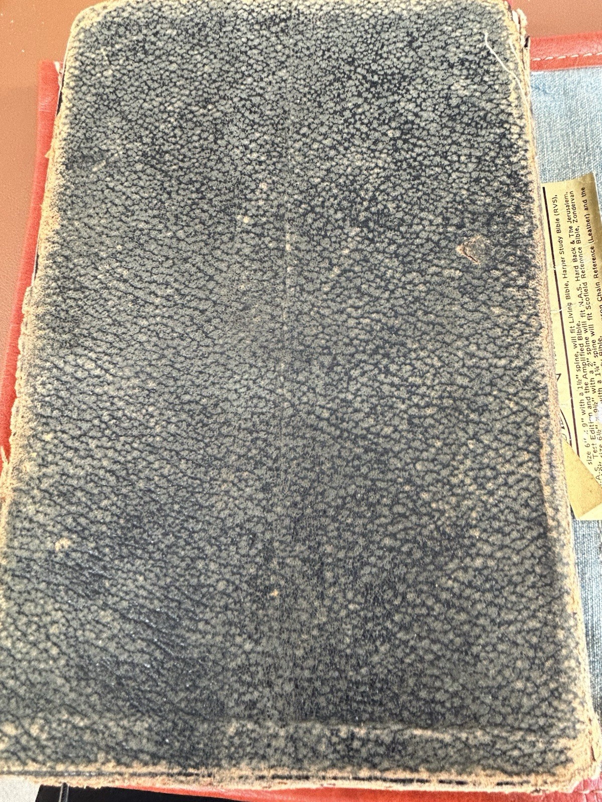 Vintage Holy Bible 1952 Thomas Nelson & Sons Worn Has Character Denim Cover