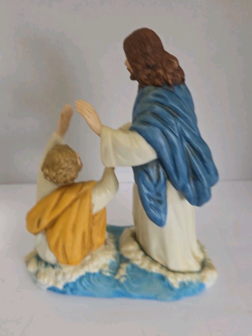 Home Interiors Lord Save Me 14037-02 Figurine Greatest Stories Ever Told 2002