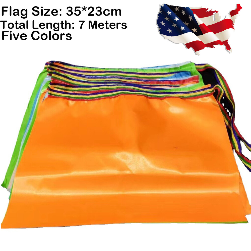 40PC Tibetan Prayer Flags, Traditional Design with 5 Element Colors 9.5 x 9.5 In