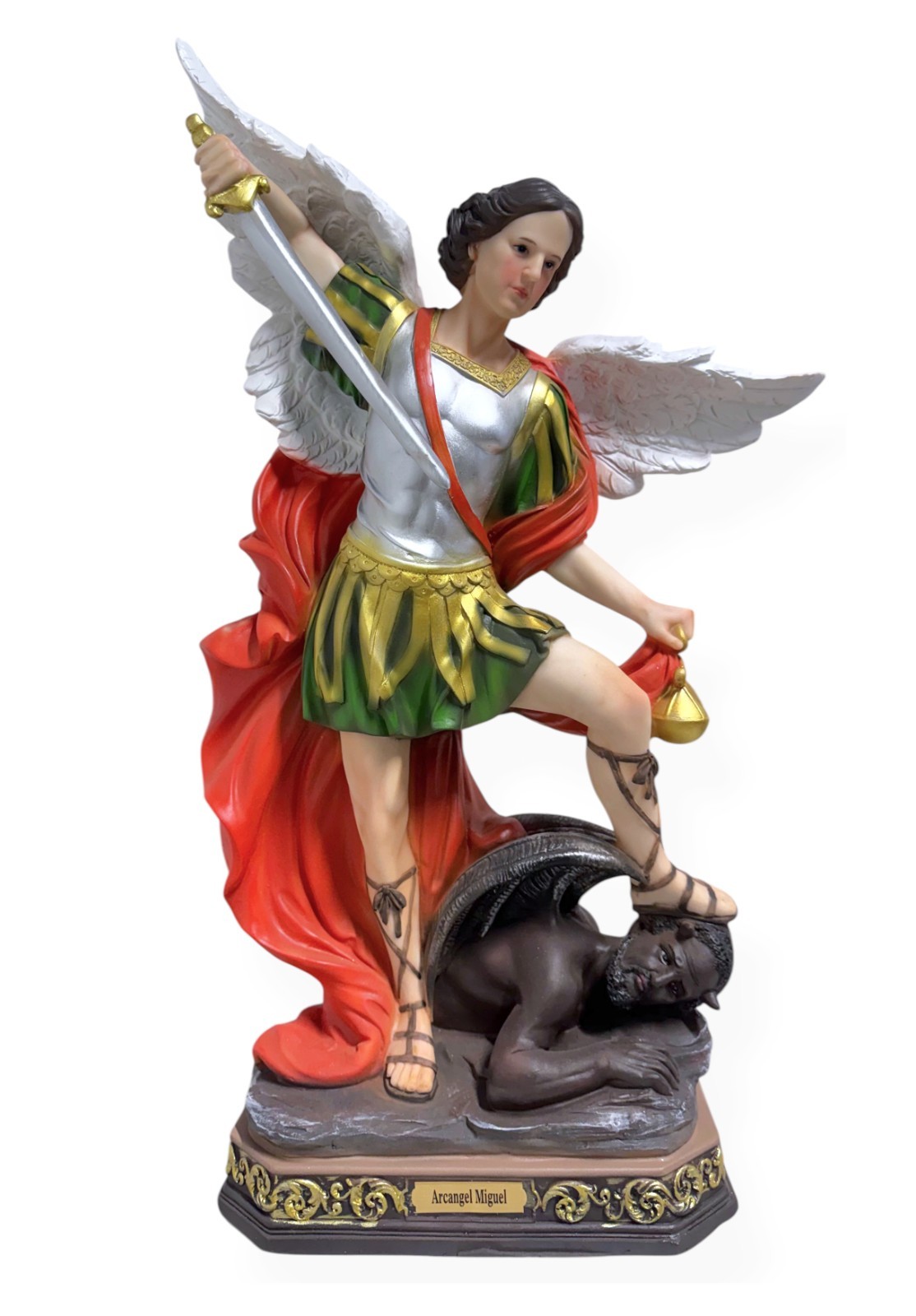 24″ Inch St. Michael Archangel Statue Imagen San Miguel Arcangel Estatua Gift