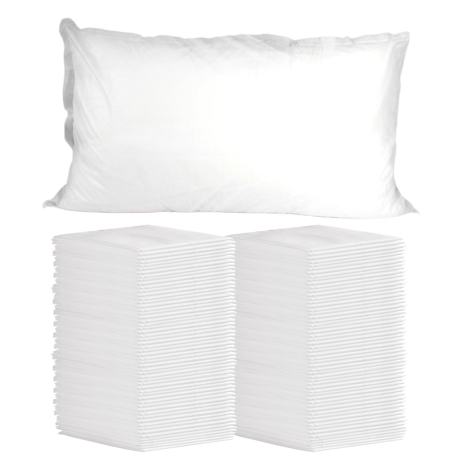 Tvvcalk Disposable Pillowcases, 100PCS Pillow 21x30inch, White