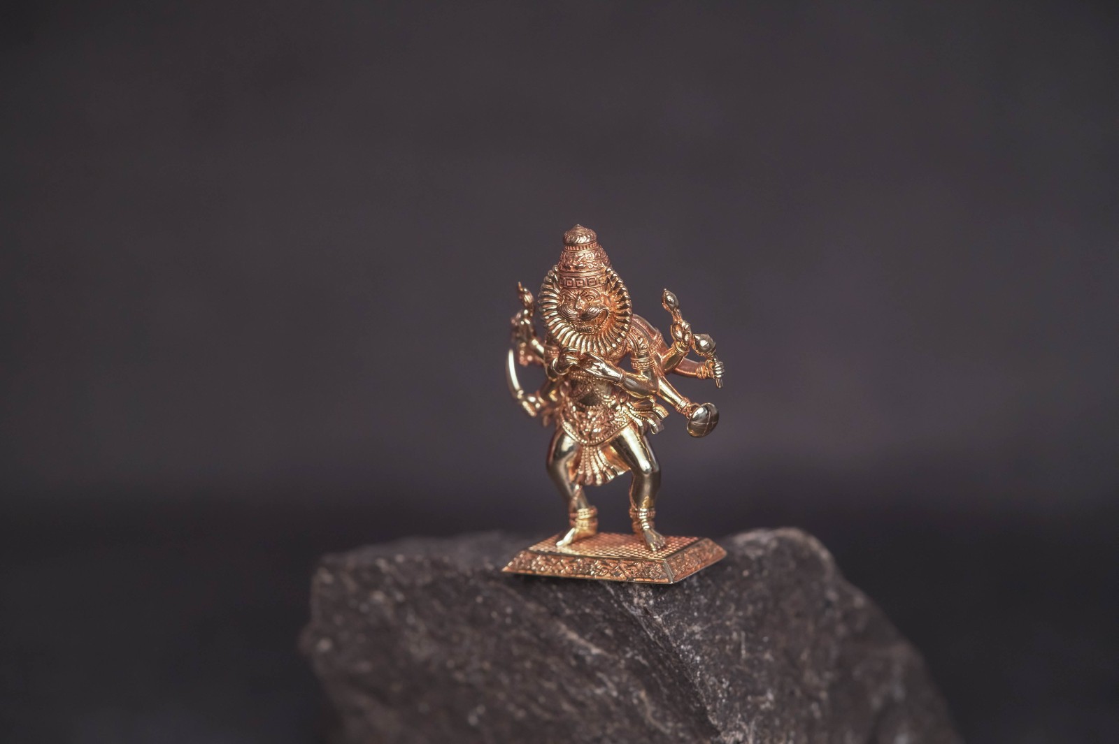 Nrisimhadev Idol 5 Metals • 1.5 Inch Narasimha Murti