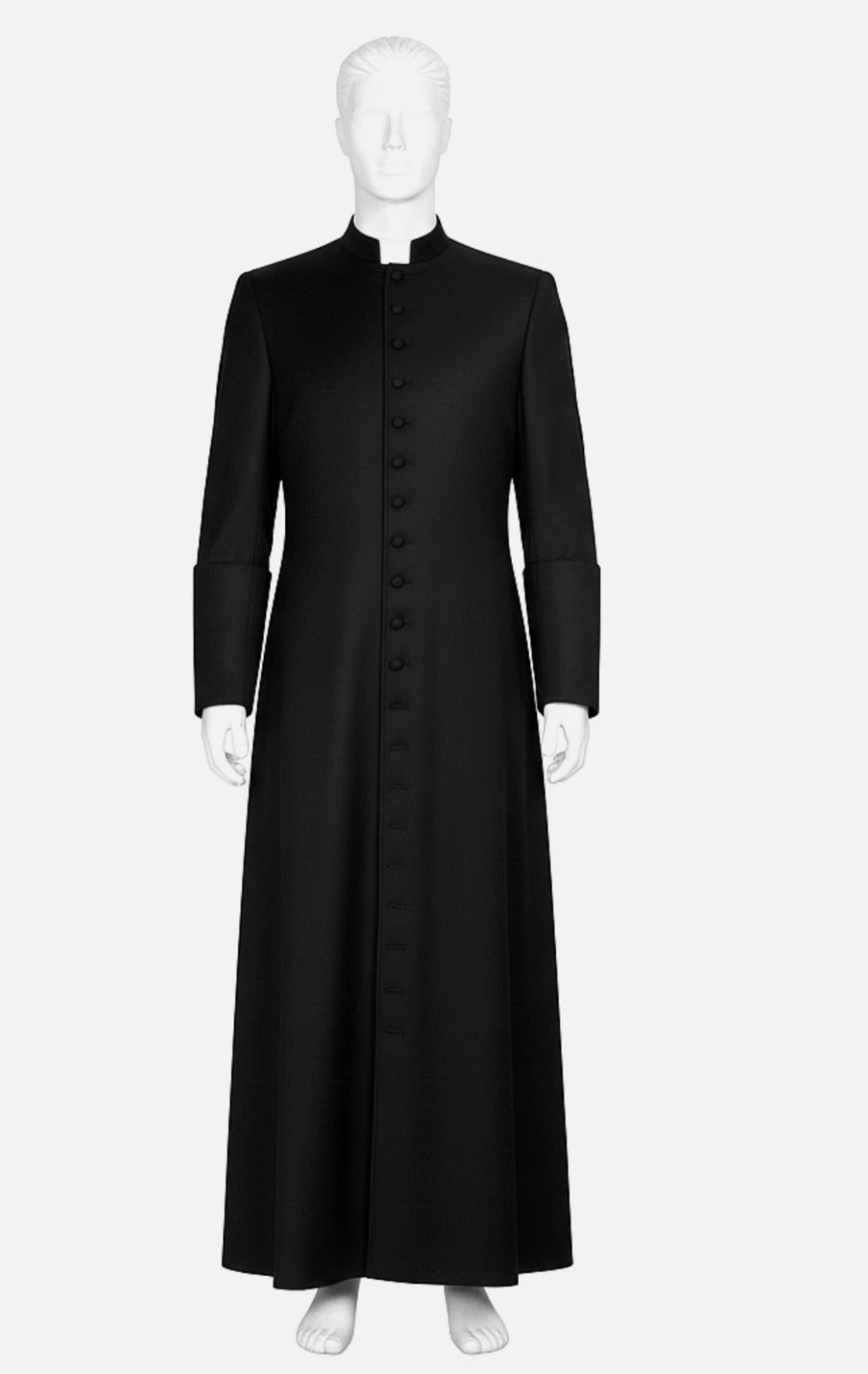 Custom Black Roman Cassock Soutane Noire Clergy Priest Robe Catholic Vestment