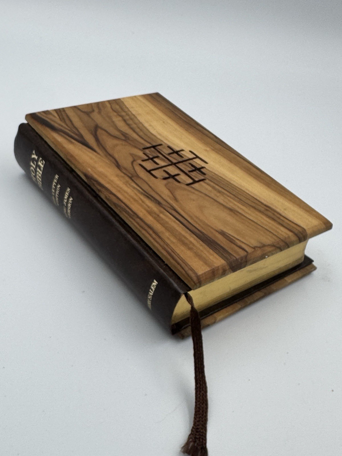 Jerusalem Olive Wood Holy Land Bible KJV Red Letter 2005 Israel Olive Wood Cover