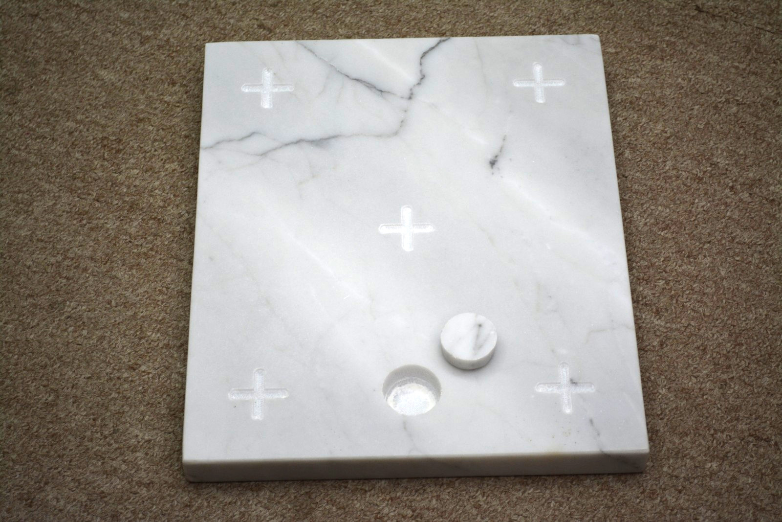 Solid Marble Altar Stone, Never Used, New Old Stock, 12″ x 10″ x 1″ (CU141)