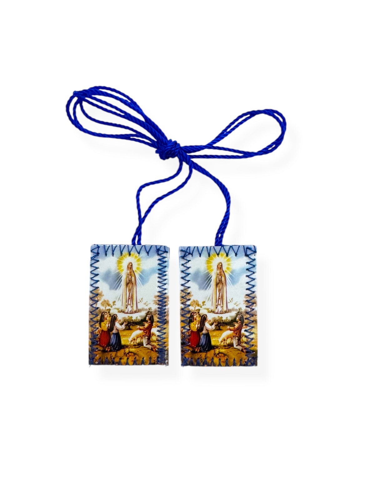 Our Lady of Fatima Virgin Mary Blue Scapular Virgen de Fatima Escapulario Gift