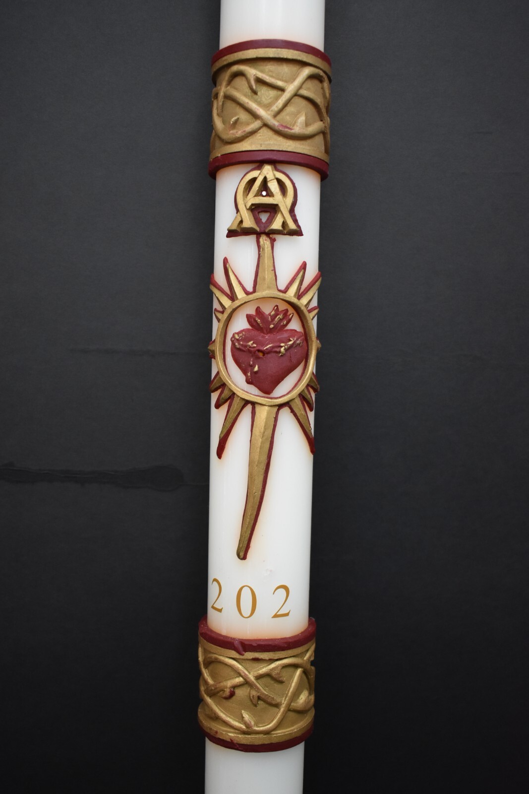 Used Paschal Candle for Easter, 2 1/16″ diam. (CU291) chalice co