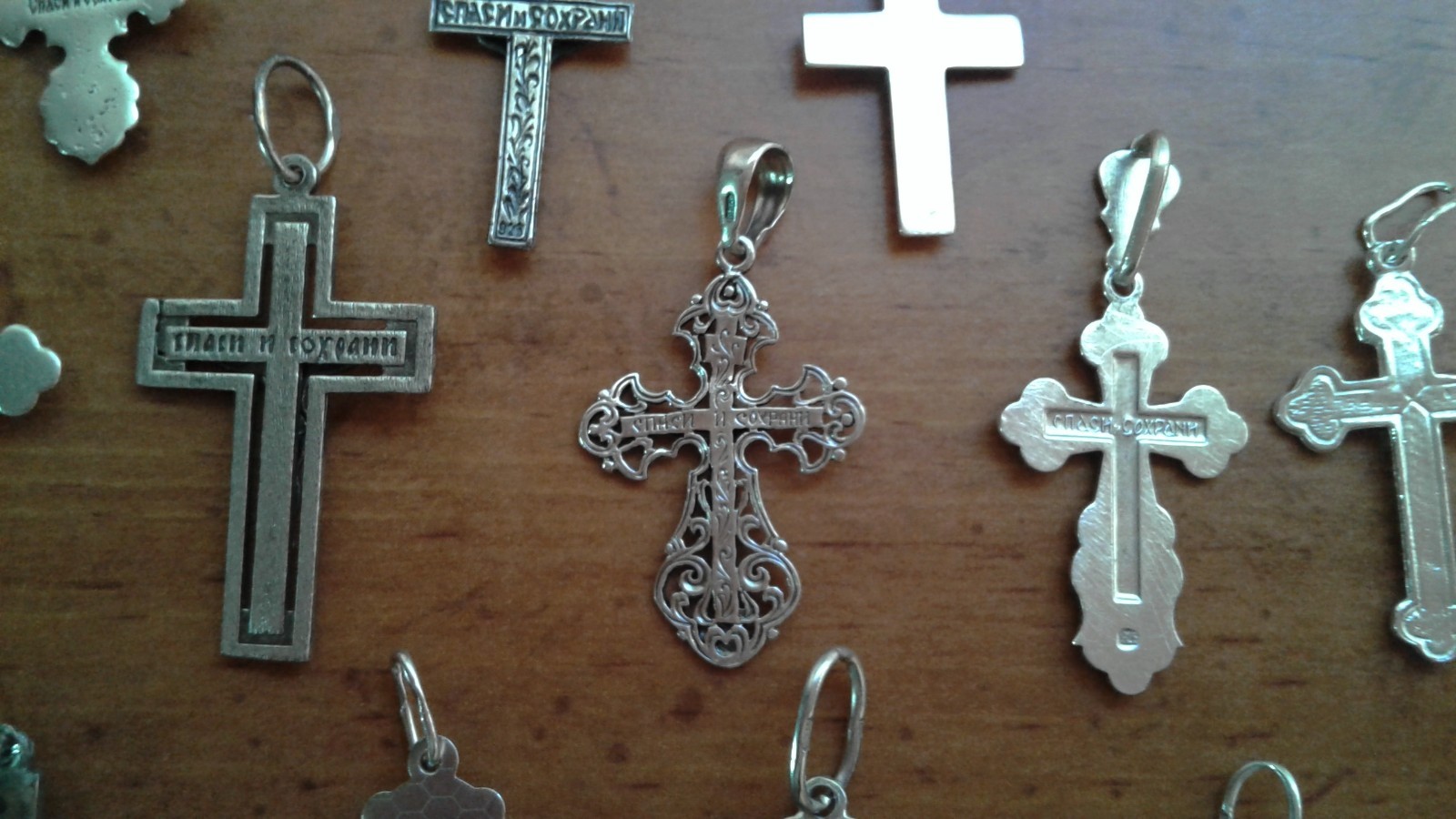 LOT OF 21 VTG ORTHODOX STERLING SILVER CROSSES 48g FOR REFURBISHING /ARTS/CRAFTS