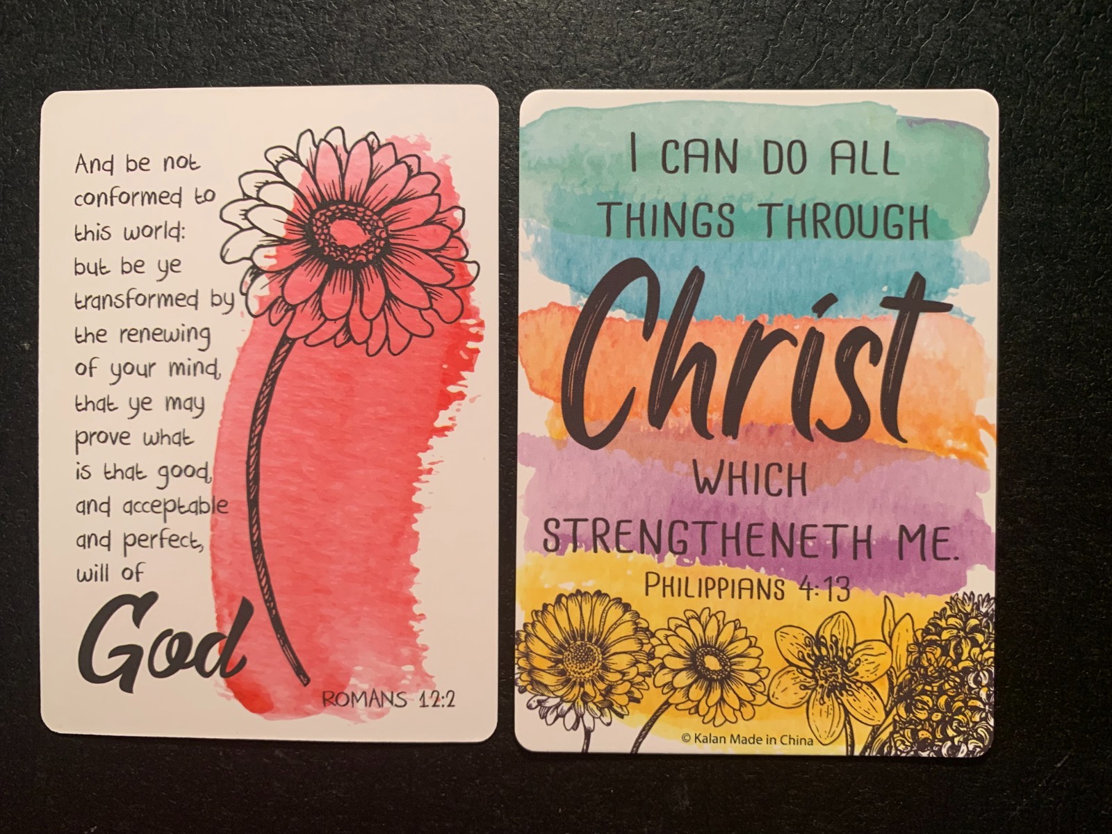 Religious Scripture Card ROMANS 12:2 Bible Scripture POCKET CARD