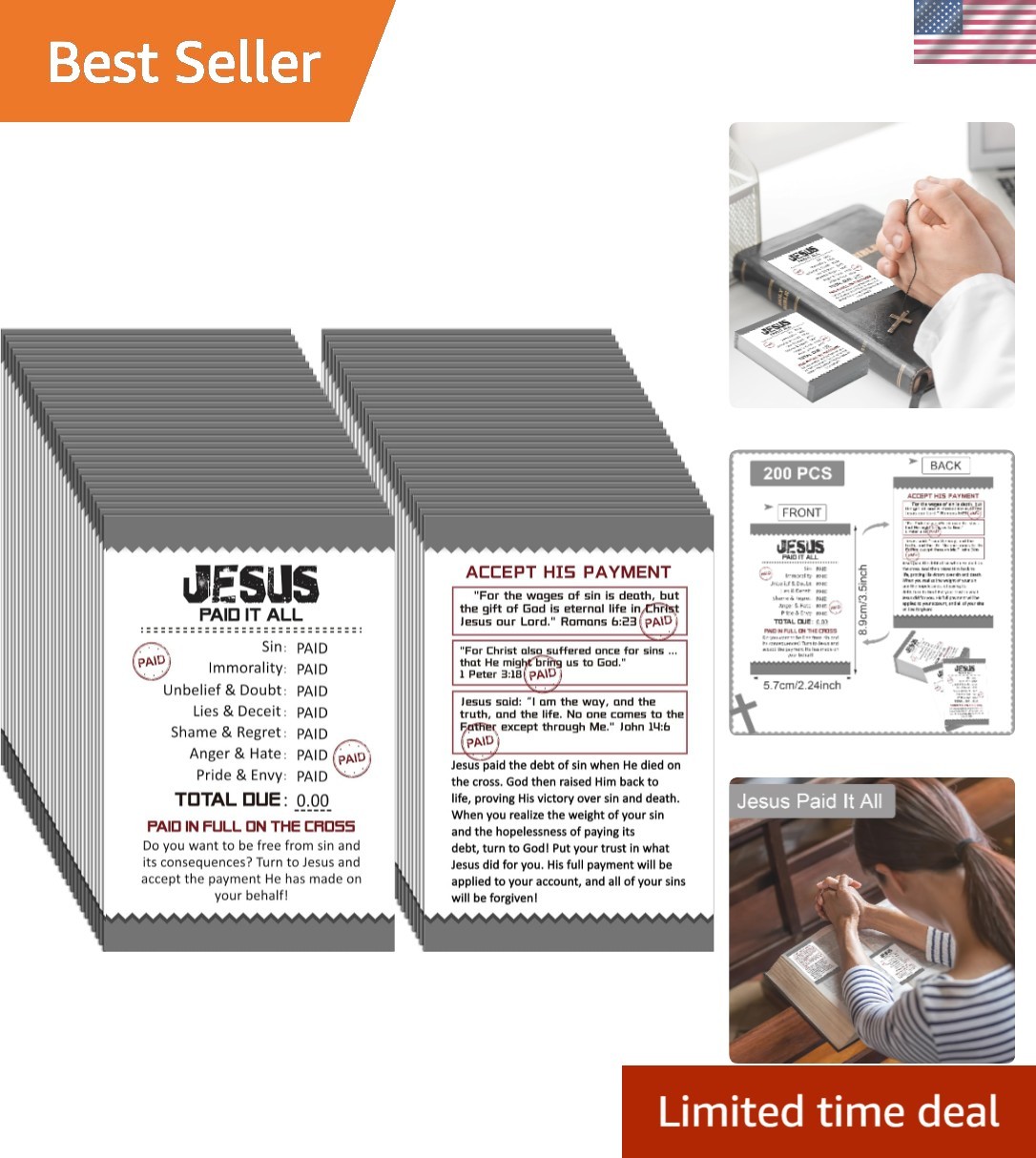 200 Inspirational Bible Verse Cards – Pocket-Sized Christian Gifts & Blessings