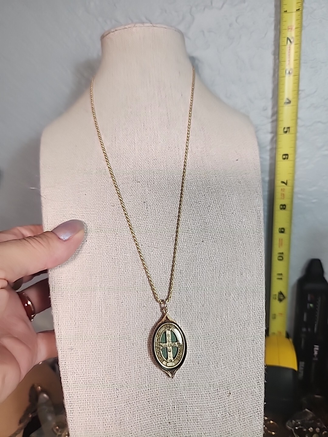 Virgins, Saints And Angels San Benito Medallion/Sterling Silver Chain