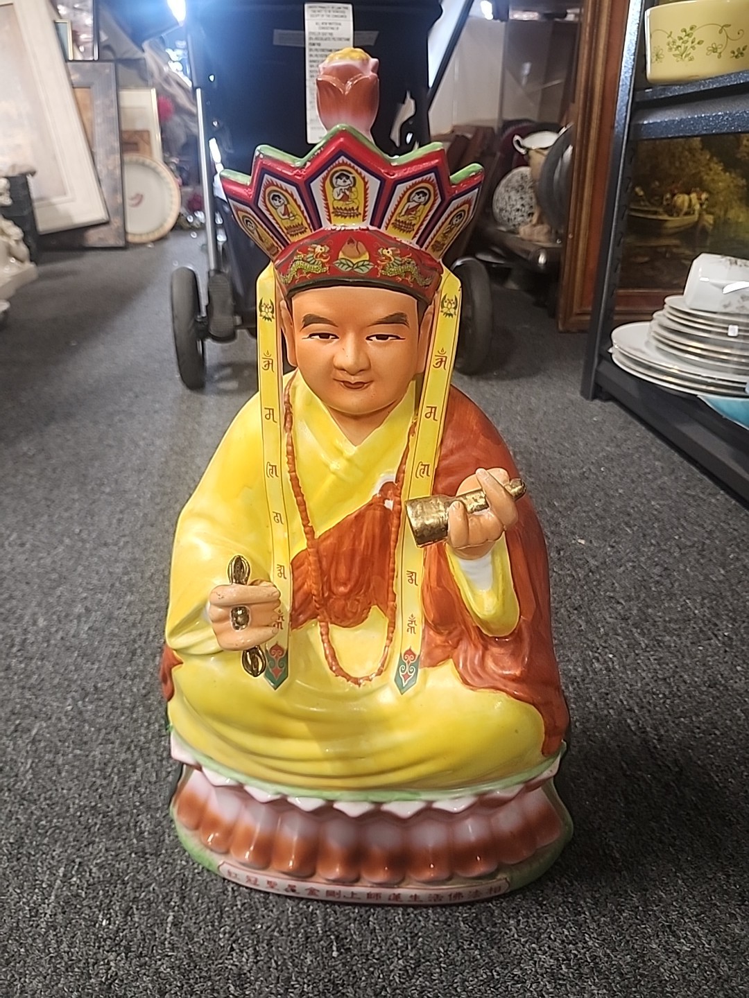 20thc Taiwanese Buddhist Monk Porcelain Figure