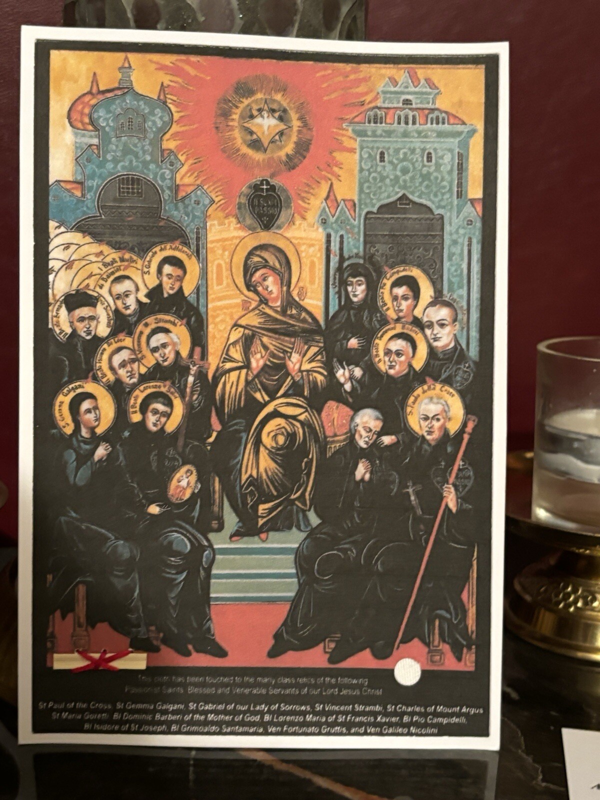 Passionist Saints & Martyrs Large Dual Relic Card