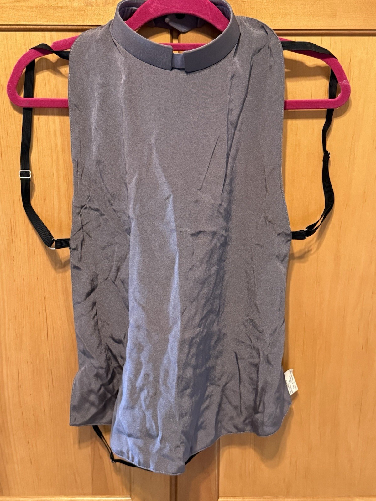 RJ TOOMEY CLERGY SHIRTFRONT VESTFRONT RABAT Vintage 40-50’s Gray Light Blue