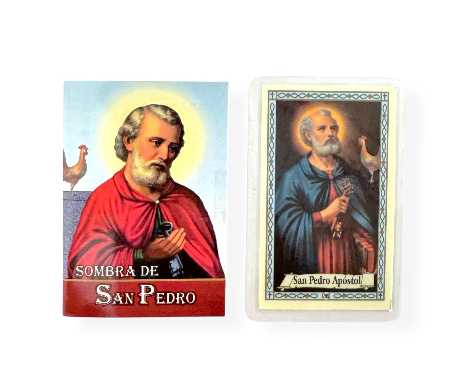 Mini Libro de La Sombra de San Pedro con Tarjeta de Oracion Laminada 2 Pc Set
