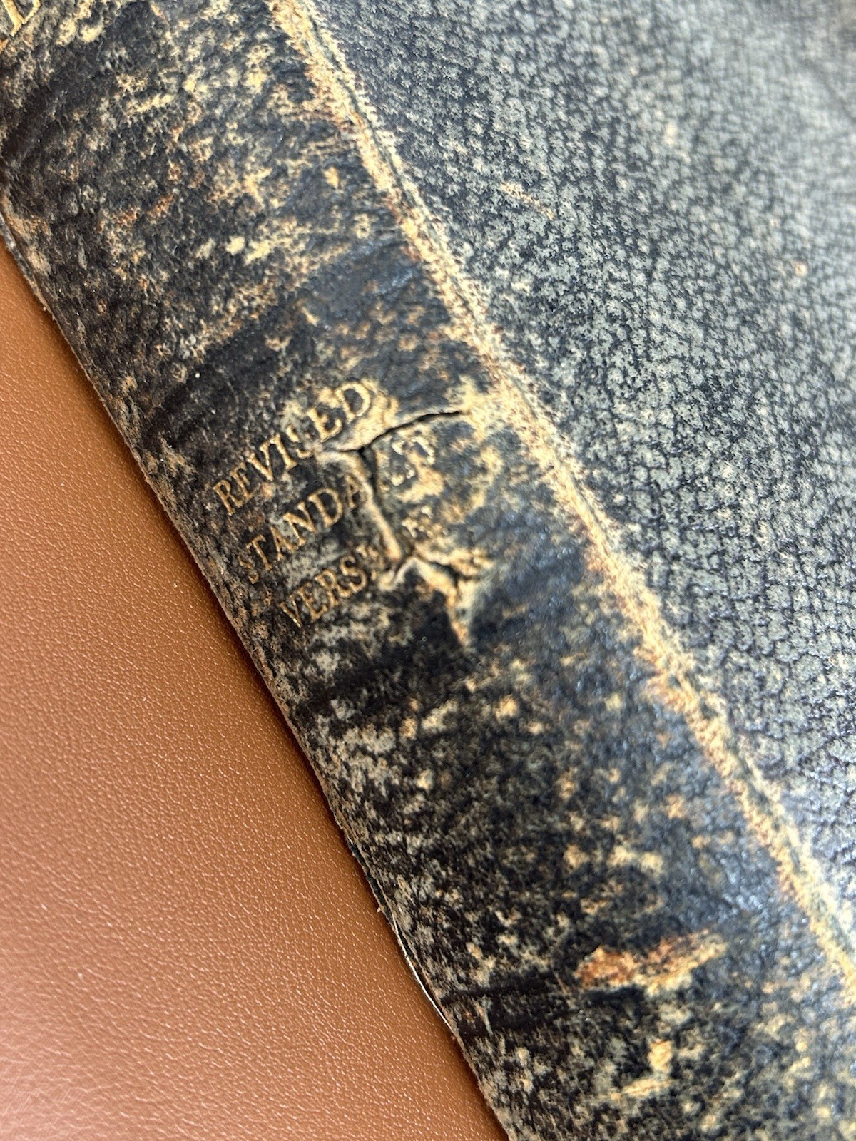 Vintage Holy Bible 1952 Thomas Nelson & Sons Worn Has Character Denim Cover