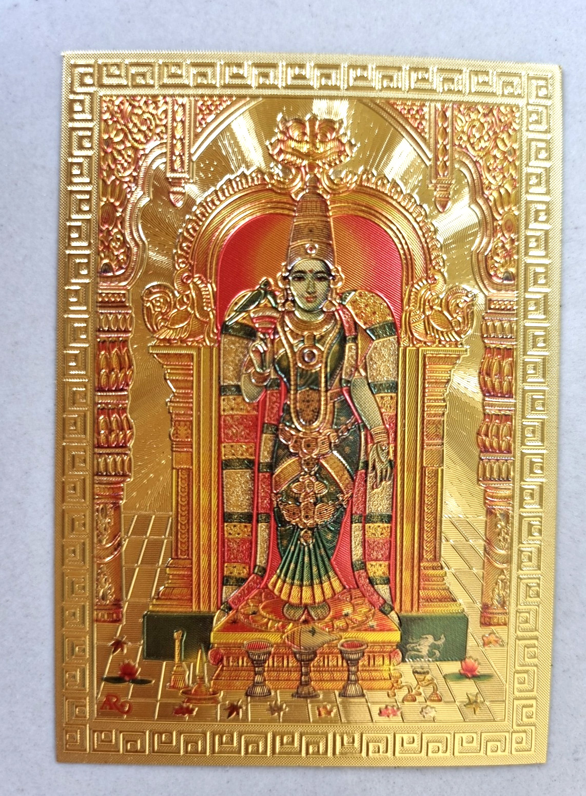 Image Hindu Goddess Meenakshi Kamakshi Visalakshi Form Parvati Lucky India Rare