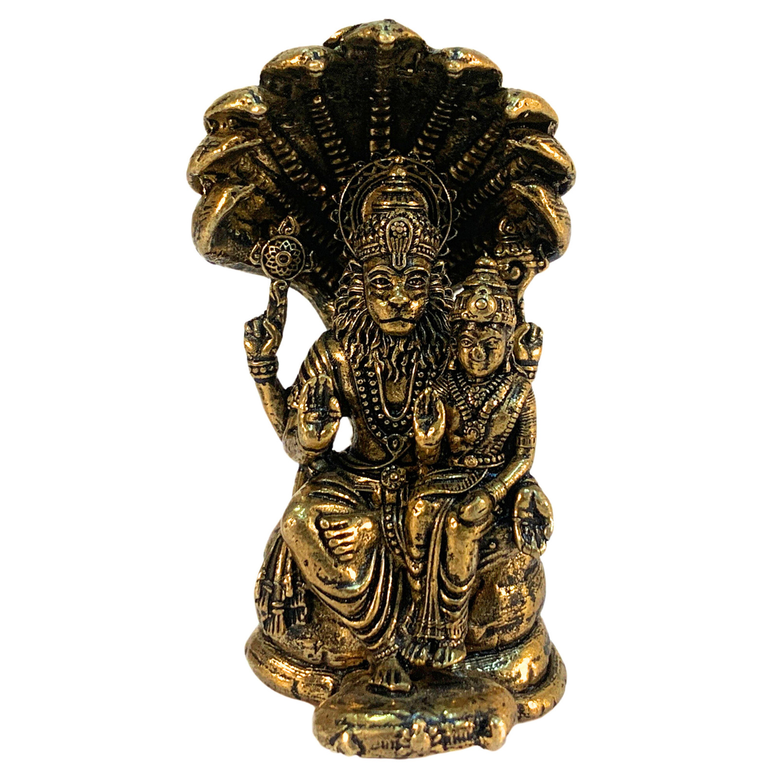 Brass Narsimha Idol Narasimha Nrusingh Bhagwan Prahalad Narasingh God 2.5 inch