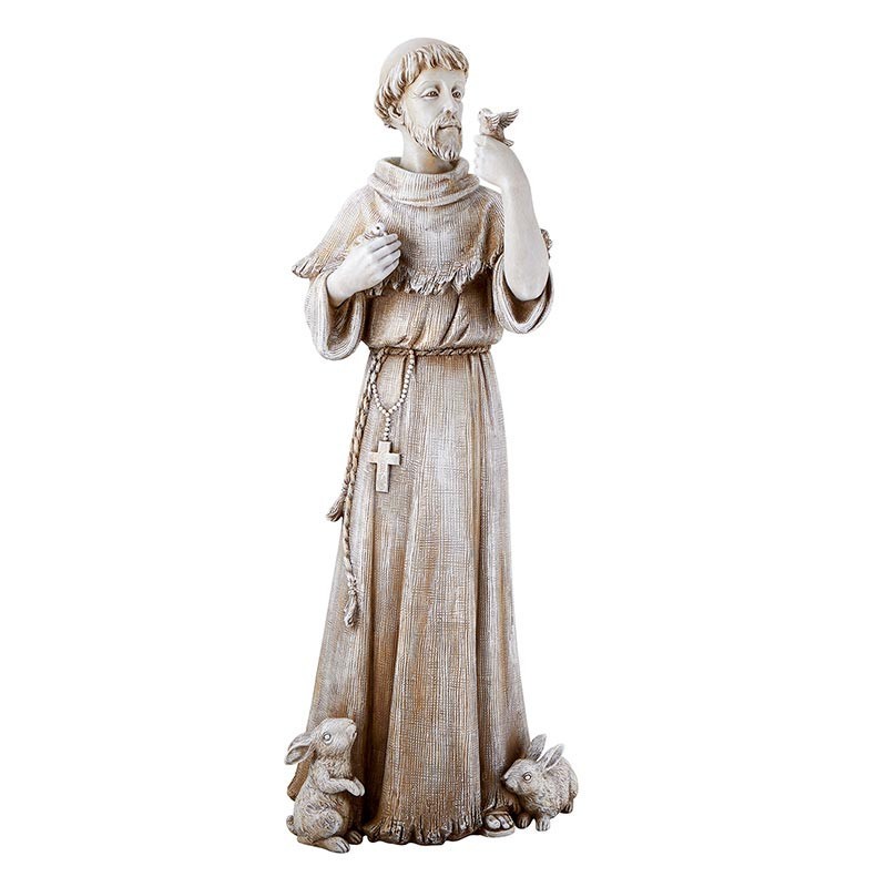 Saint Francis 24″ H Statue, 24″ Outdoor Statues