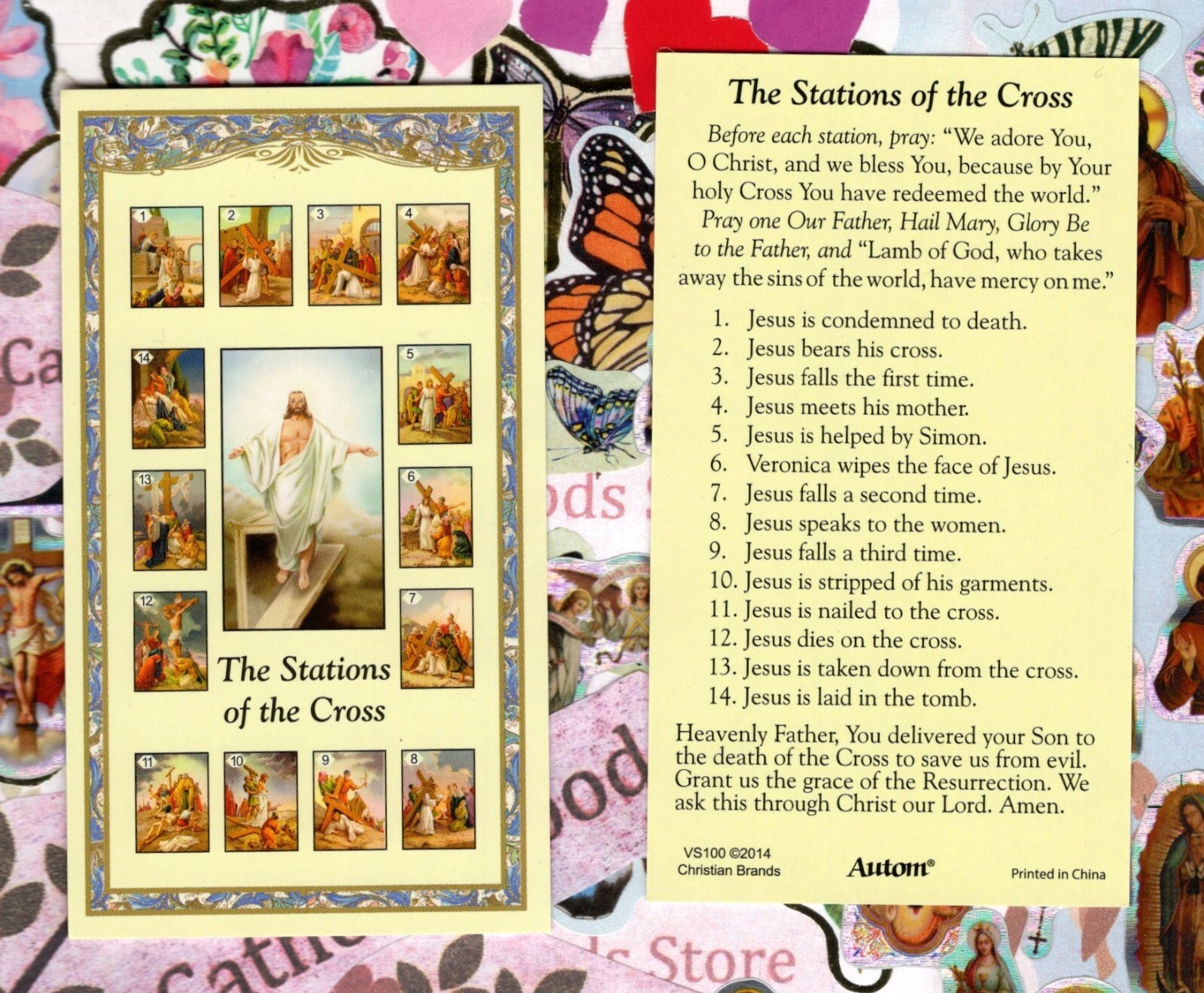The Stations of the Cross – Paperstock Holy Card AU-VS100