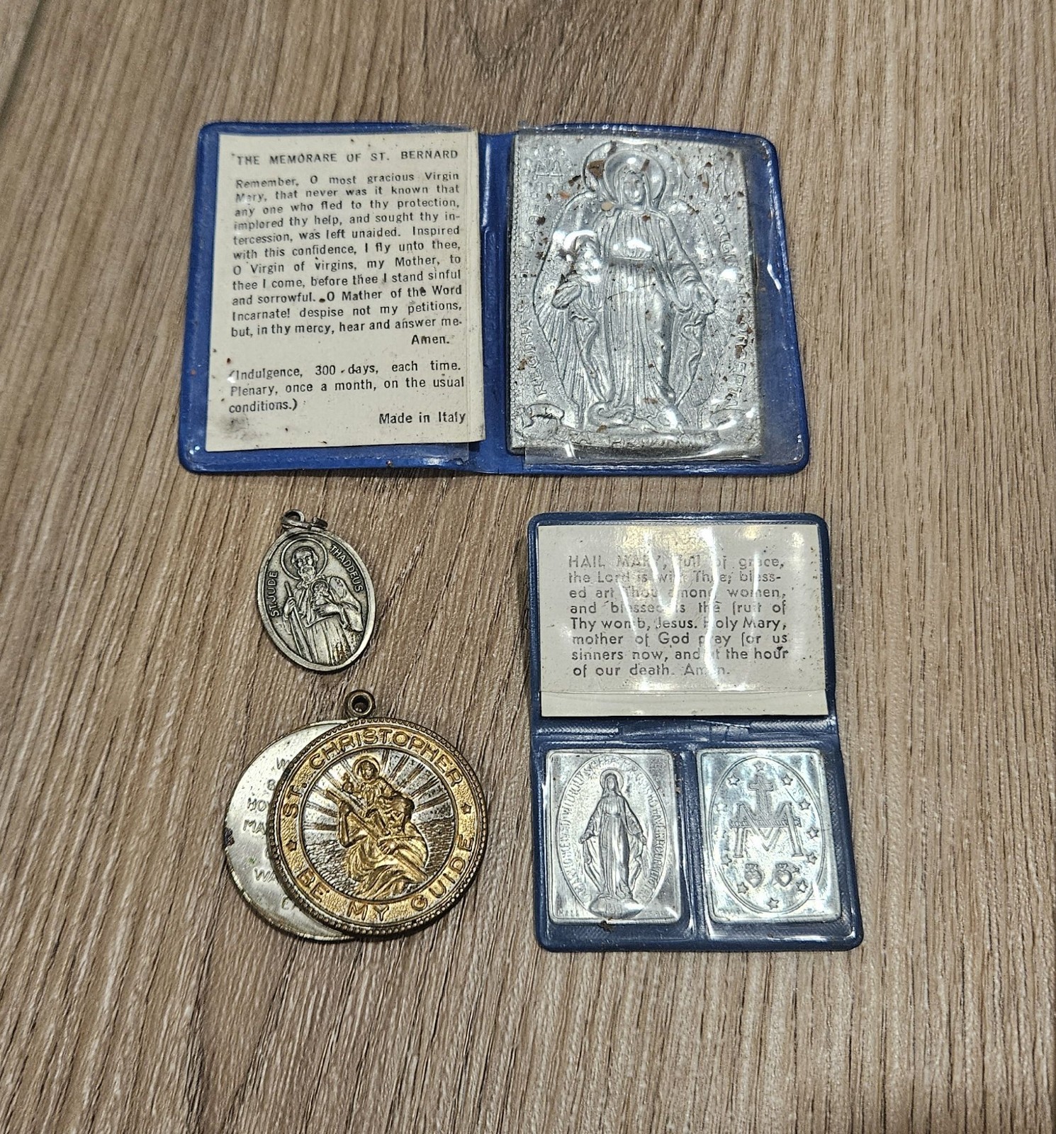 Vintage Collection Lot Of 4 Catholic Devotional Medals All Made in Italy 1960s?