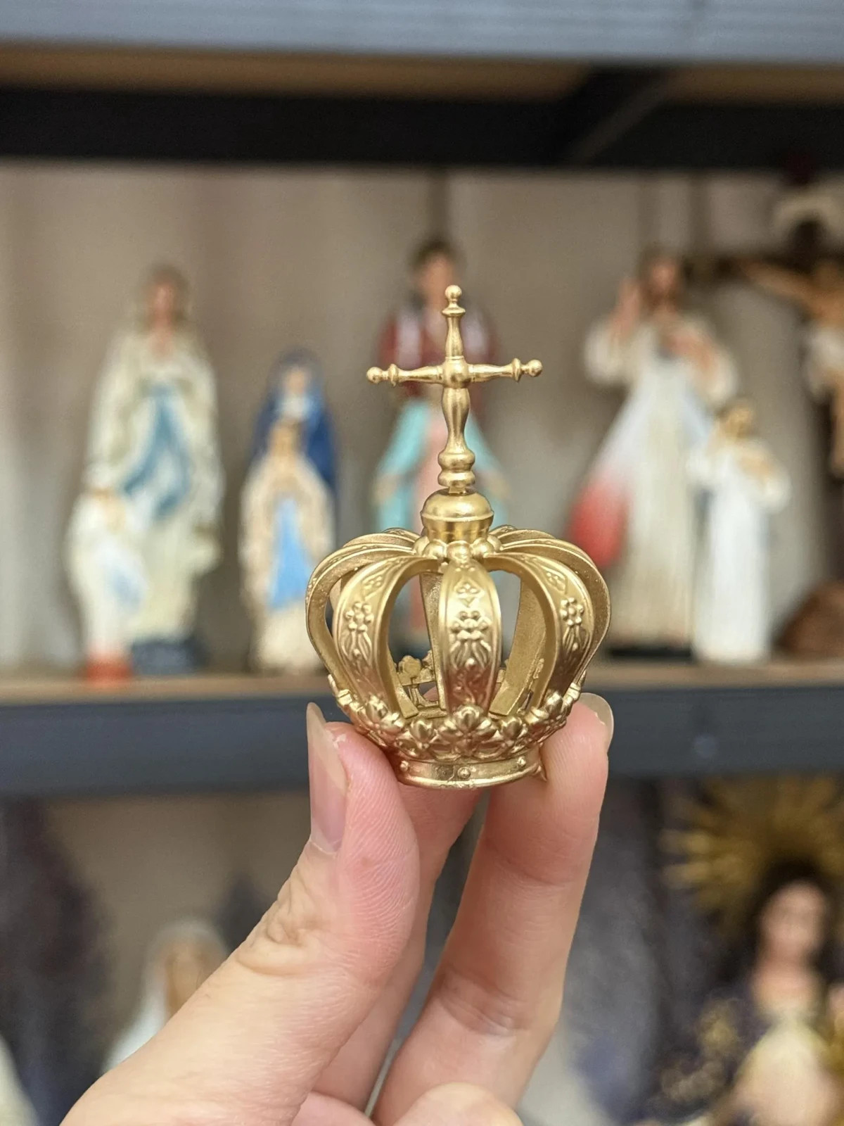 Handmade 12 Star Gold Halo Crown for Virgin Mary Statue 11-20″ Catholic