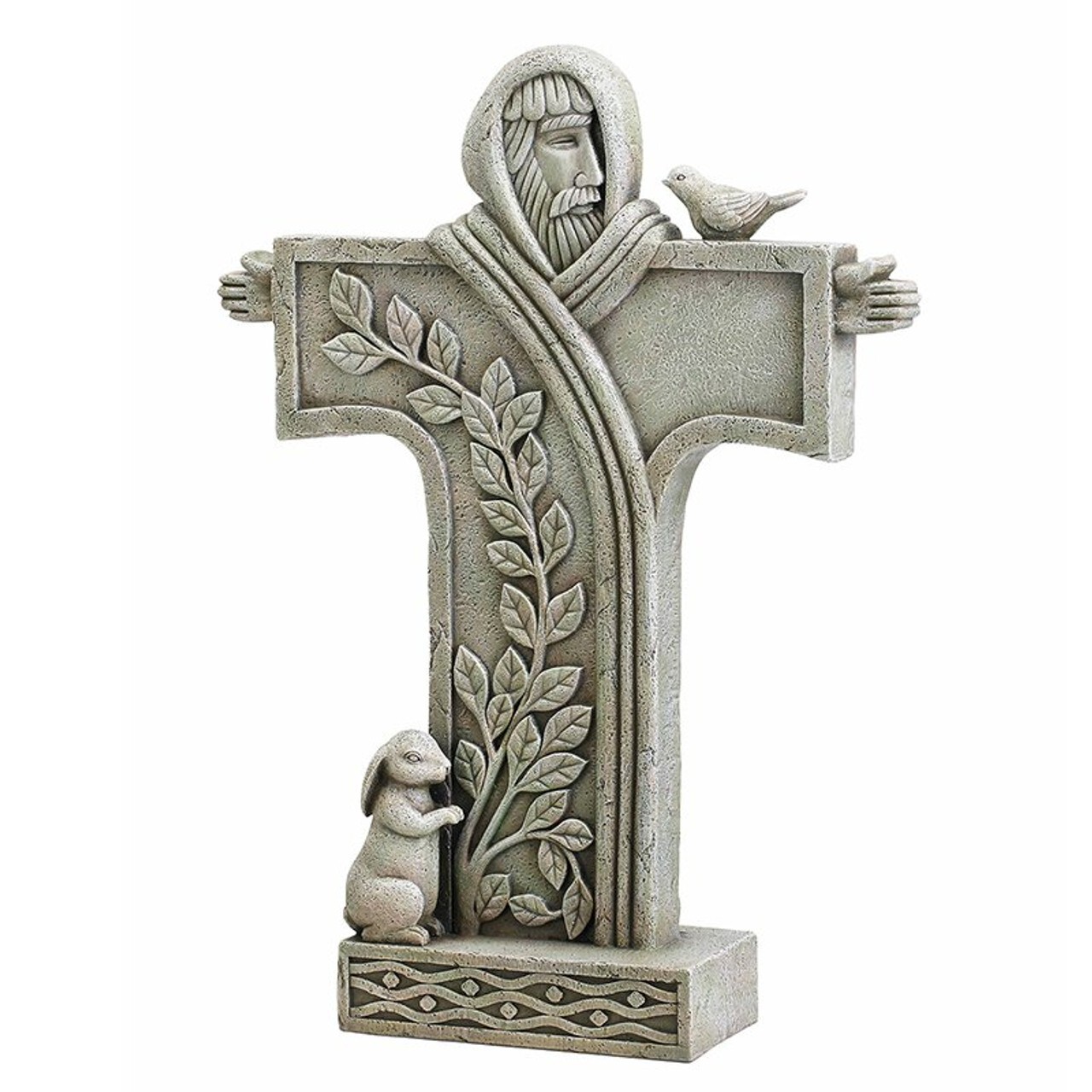 St Francis Garden Statue, 18″ Outdoor Modern Style High (USUALLY SHIP IN 2 DAYS)
