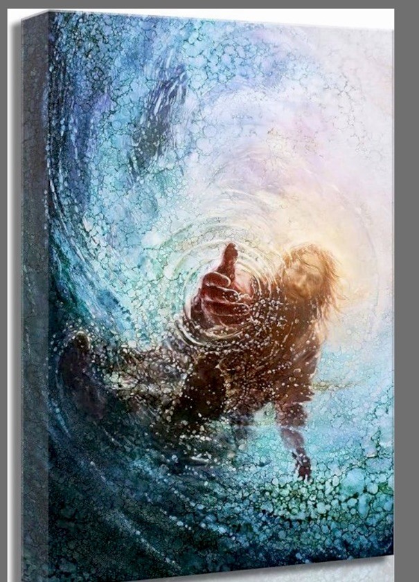 Jesus Christian Art “Hand of GOD” Wrapped Canvas Print of Jesus~Picture 20 x 24