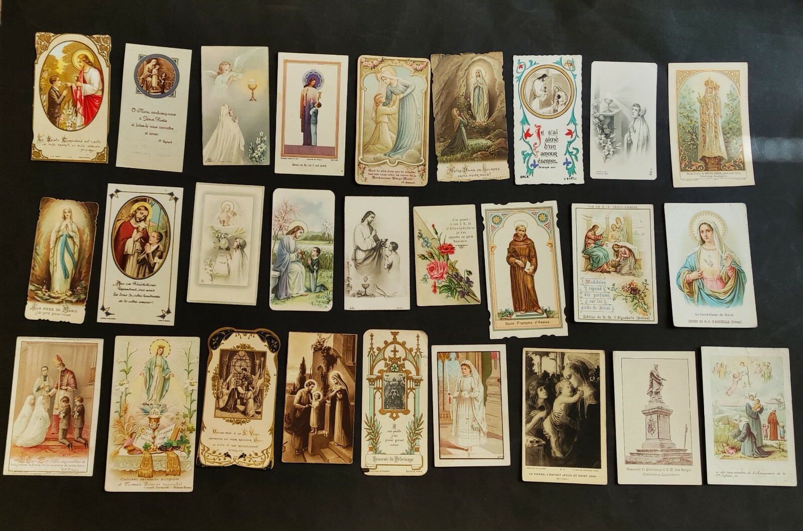 Lot 27 Religious Communion Prayer Cards 1907 To 1953