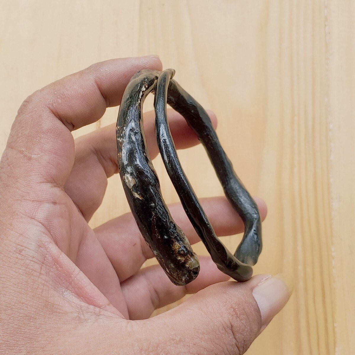 Indonesian Akar Bahar Bracelet Genuine Black Coral Bangle #172