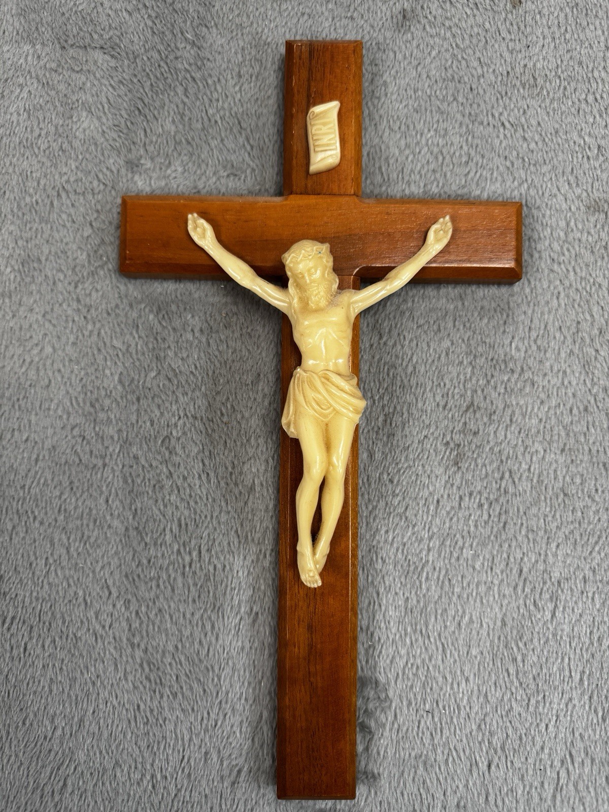 Wood Cross Crucifix 12″ Wall Mount Glow in Dark Free Shipping