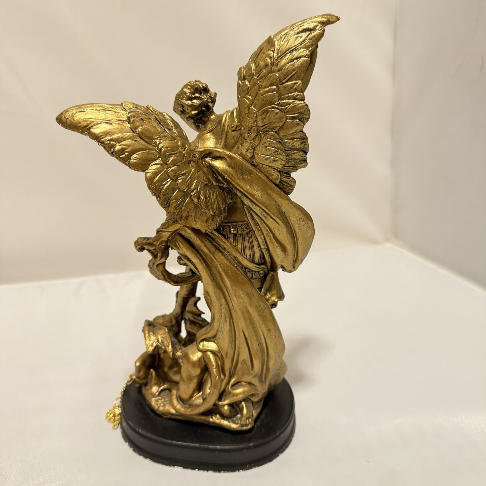 Pacific Giftware 8-inch Saint Archangel Michael Slaying Lucifer figurine Bronze